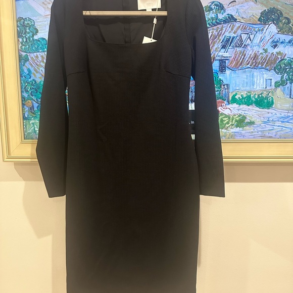 Boss By Hugo Boss: Dineka Houndstooth Jersey Sheath Dress NWT Size 8 - Picture 5 of 6